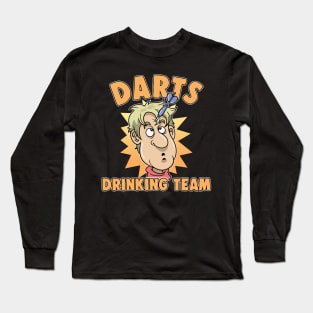 Dart Drinking Team Big Dart Player Dart Arrow Long Sleeve T-Shirt